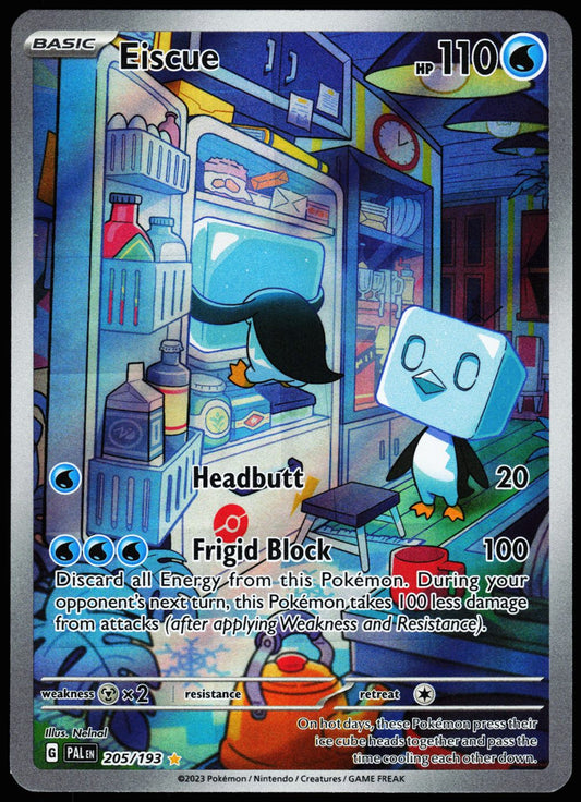 Eiscue 205/193 Illustration Rare Paldea Evolved Pokemon Holo Near Mint front