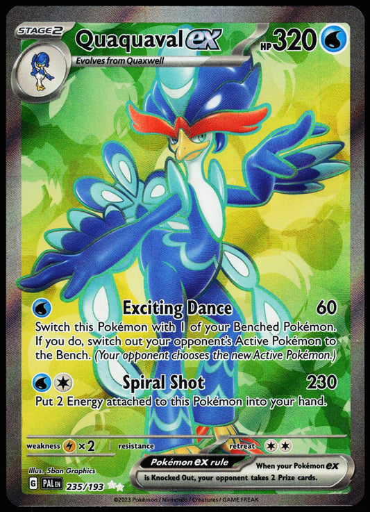 Quaquaval ex 235/193 Ultra Rare Paldea Evolved Pokemon Holo Near Mint front