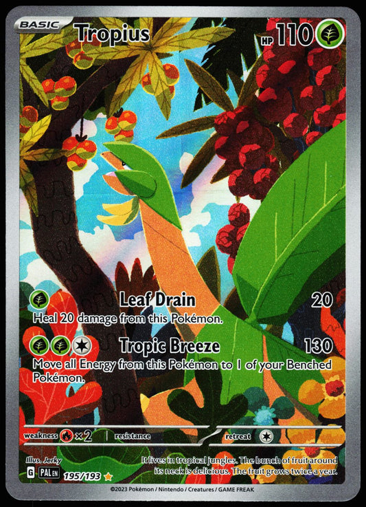 Tropius 195/193 Illustration Rare Paldea Evolved Pokemon Holo Near Mint front