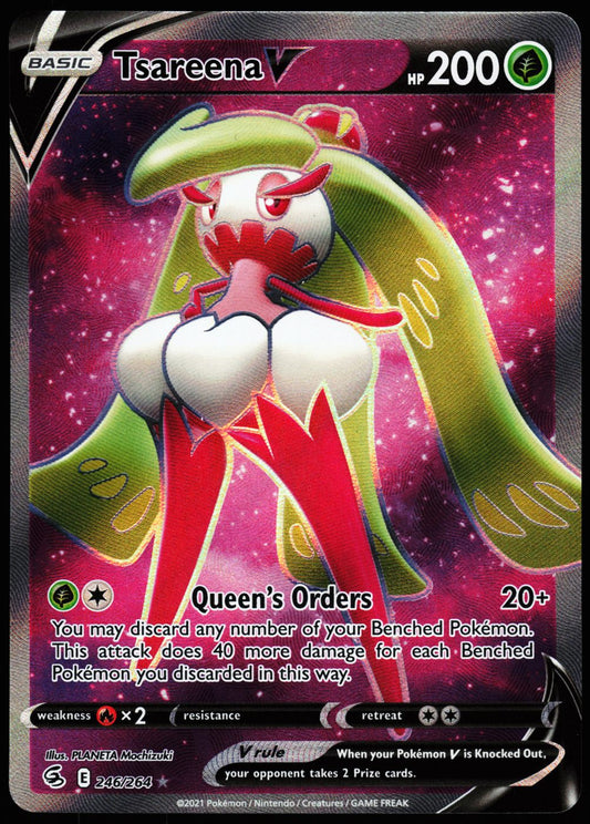 Tsareena V 246/264 Ultra Rare Fusion Strike Pokemon Holo Near Mint front