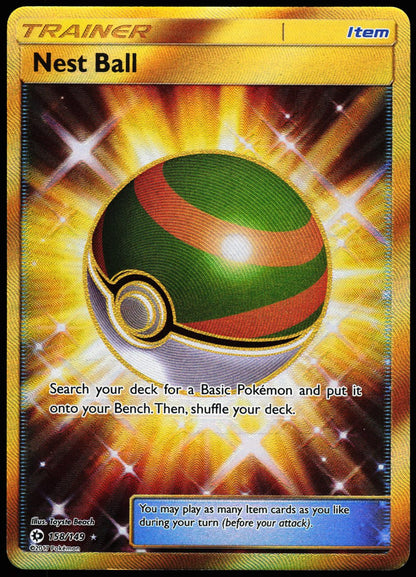 Nest Ball 158/149 Secret Rare SM Base Set Pokemon Holo Near Mint front