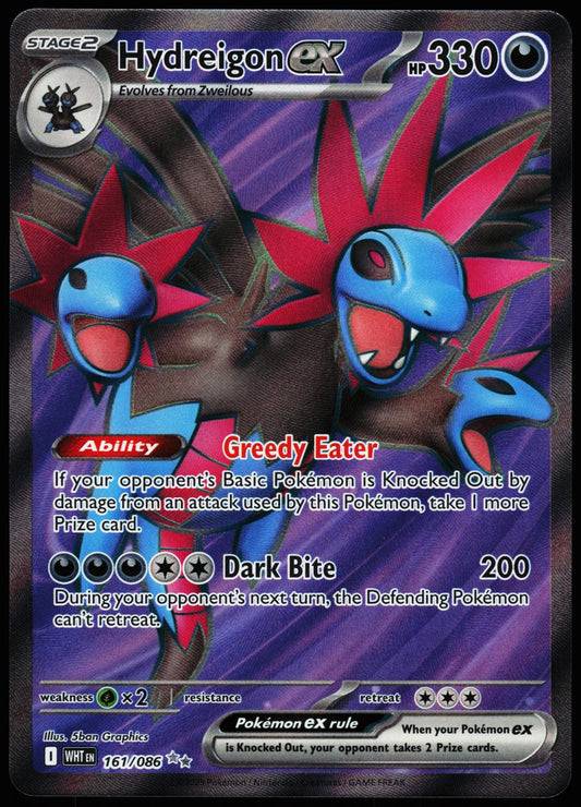 Hydreigon ex 161/086 Ultra Rare White Flare Pokemon Holo Near Mint front