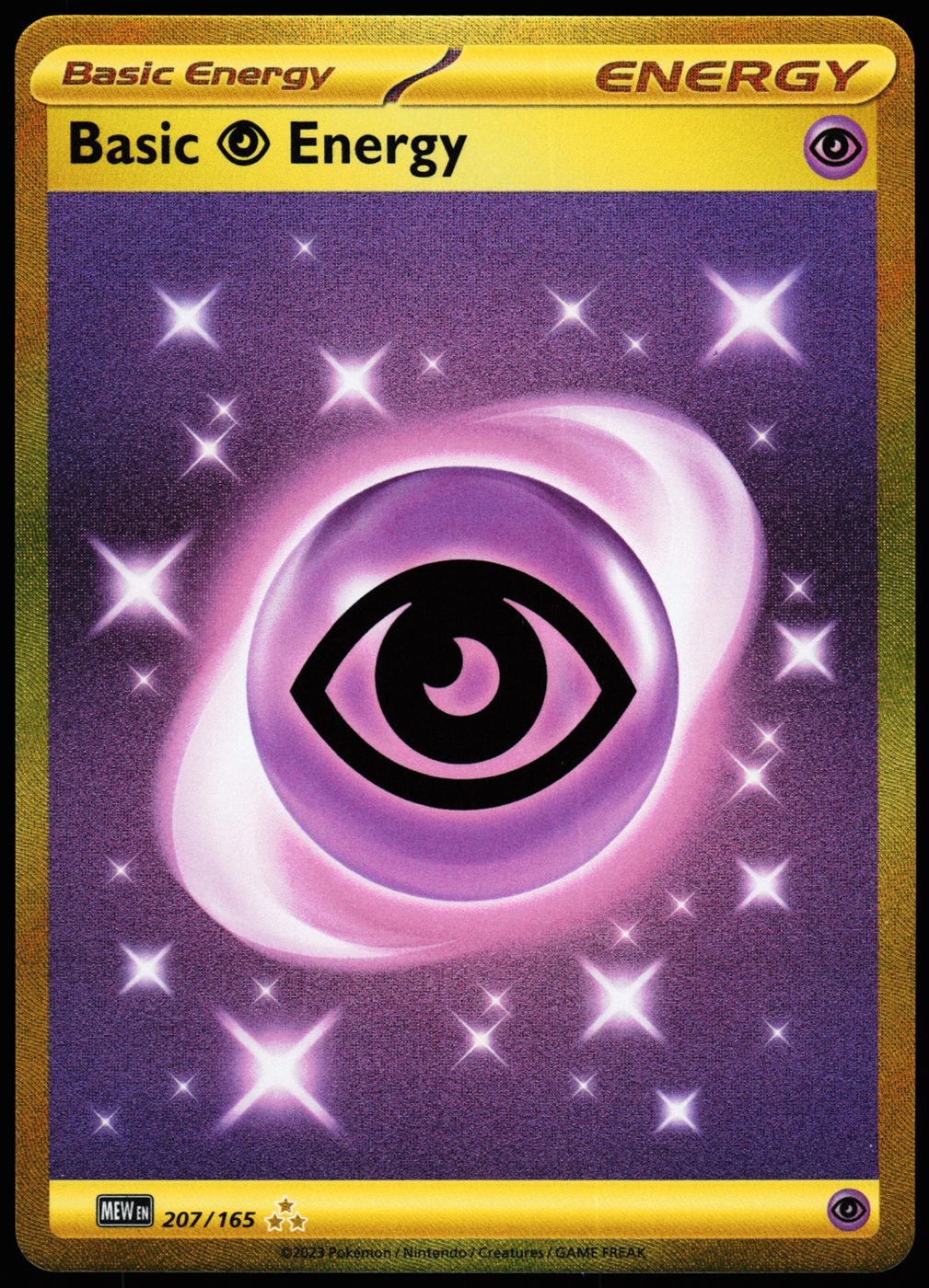 Basic Psychic Energy 207/165 Hyper Rare Scarlet & Violet 151 Pokemon Holo Near Mint front