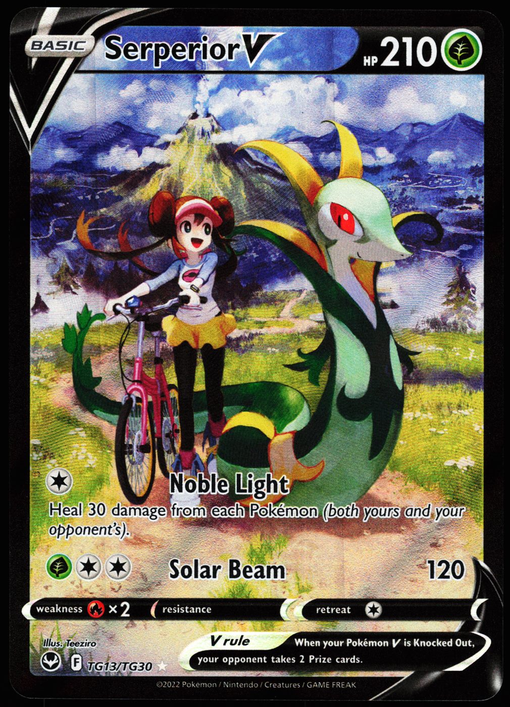 Serperior V TG13/TG30 Ultra Rare Silver Tempest Trainer Gallery Pokemon Holo Near Mint front