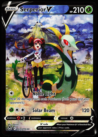 Serperior V TG13/TG30 Ultra Rare Silver Tempest Trainer Gallery Pokemon Holo Near Mint front