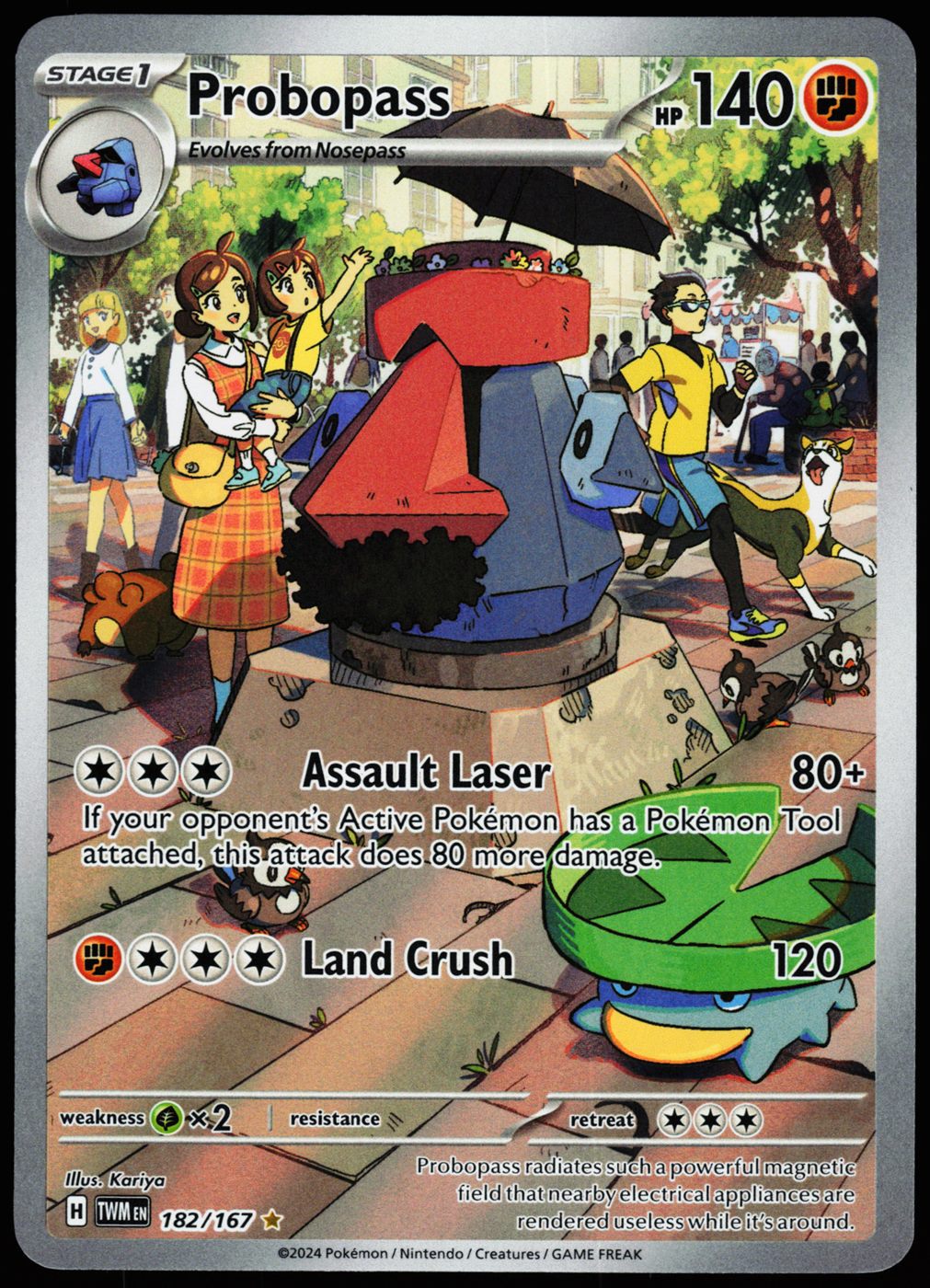 Probopass 182/167 Illustration Rare Twilight Masquerade Pokemon Holo Near Mint front