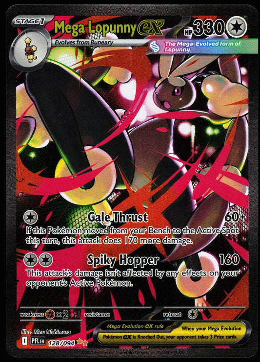 Mega Lopunny ex 128/094 Special Illustration Rare Phantasmal Flames Pokemon Holo Near Mint front